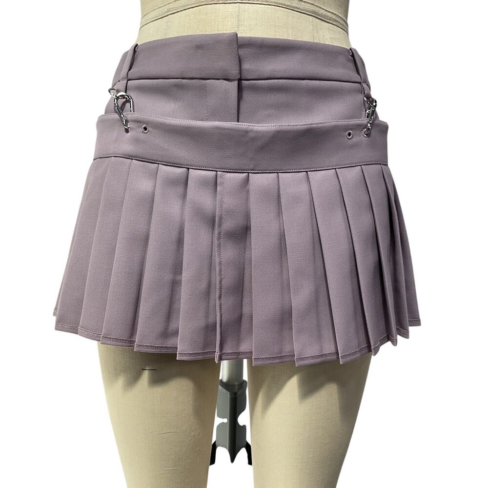 Tibi Tailored Purple Grain De Poudre Convertible Shorts Size 0 NWT - Picture 2 of 5
